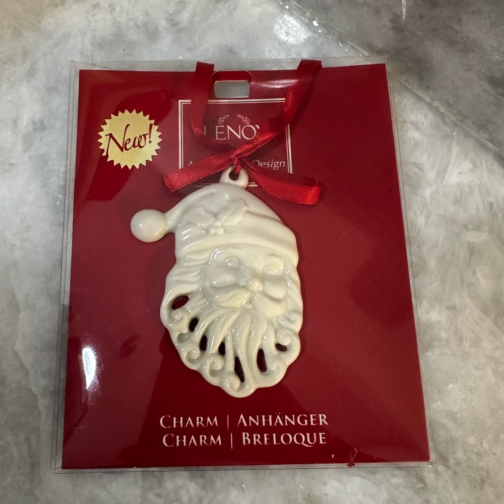 Lenox Pierced Santa Charm Ornament